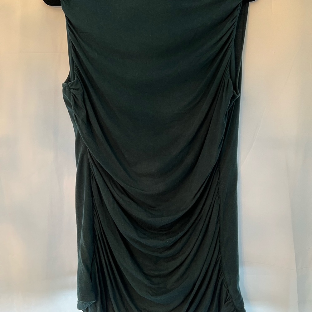 Elegant Dark Green Draped Dress